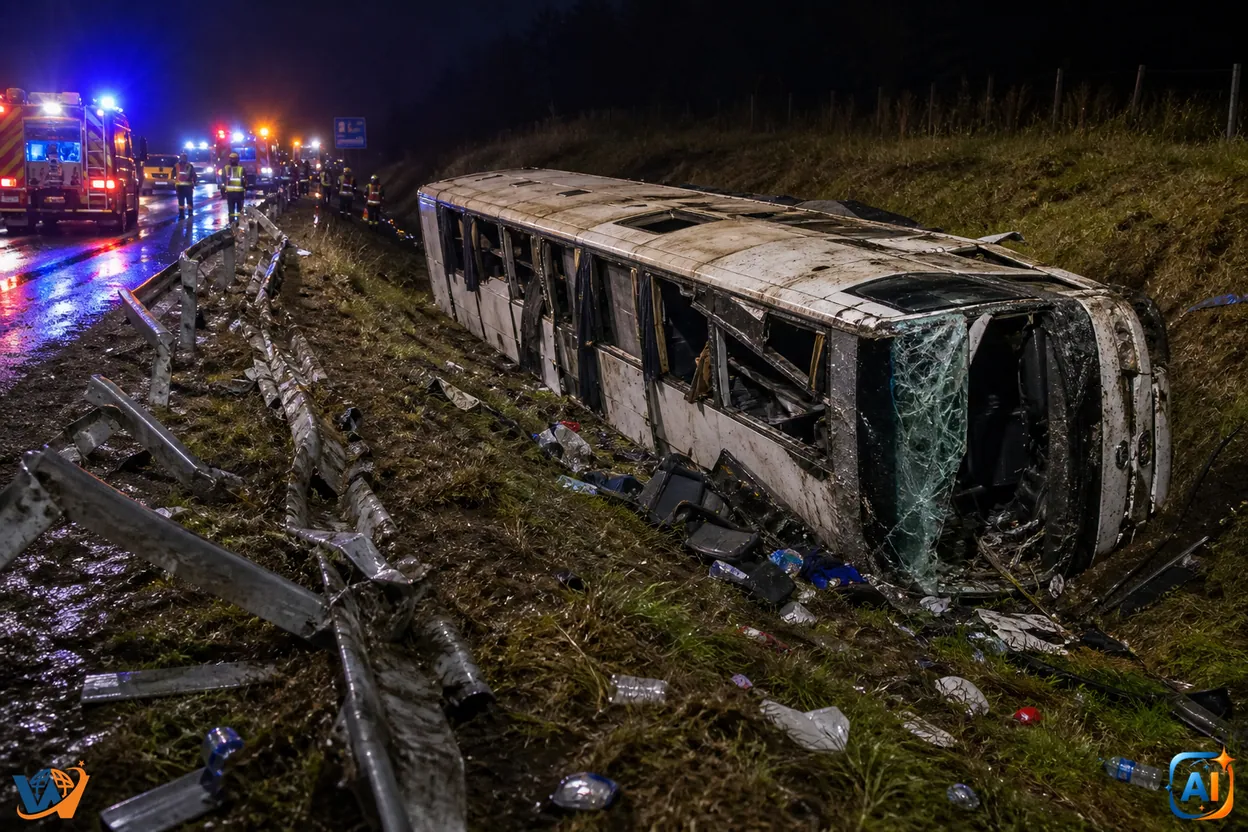 12 morți într-un accident cu un autocar polonez pe M3 în Ungaria