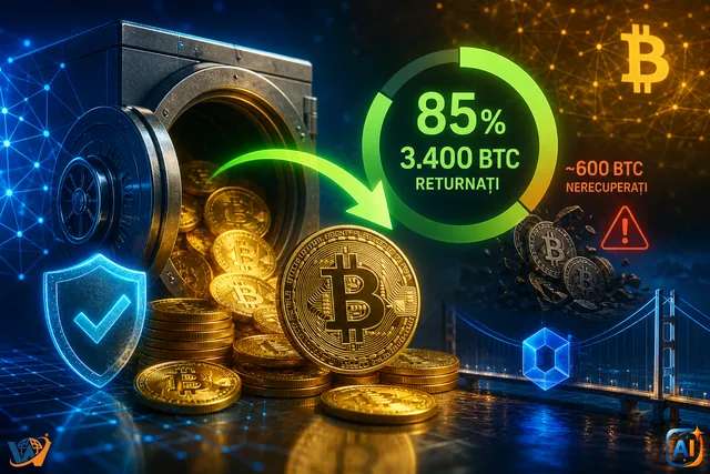 3.400 din cei 4.000 BTC retrași din Liquid Network au fost returnați