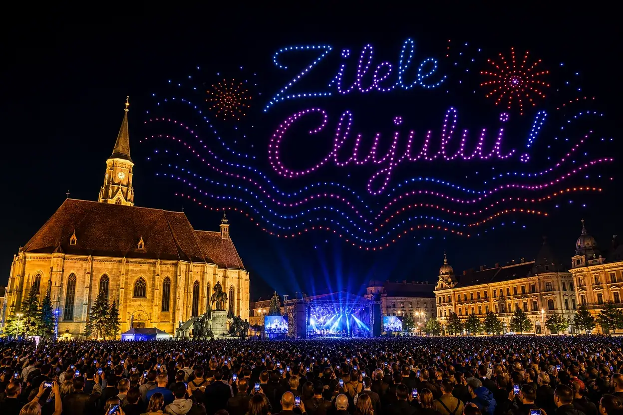 400 de drone vor lumina cerul la Zilele Clujului 2026