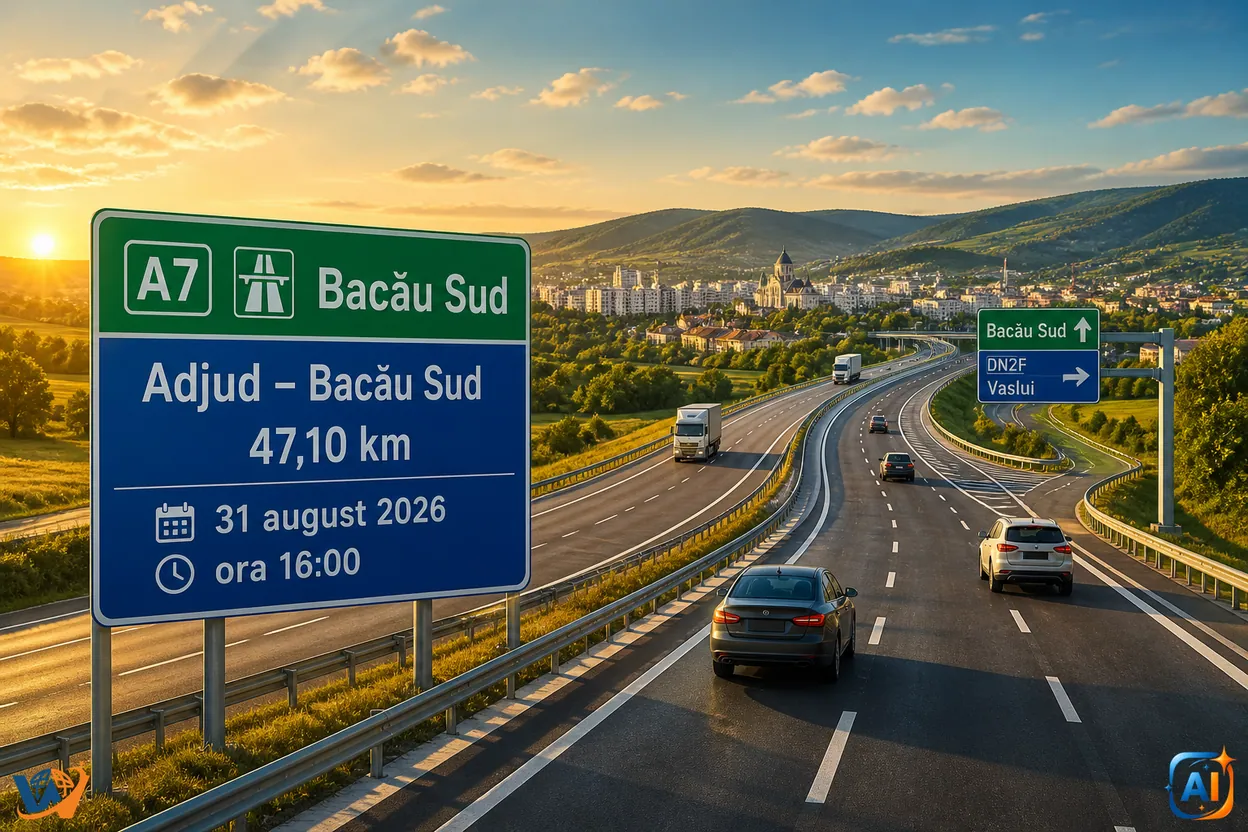 A7 ajunge la Bacău: încă 47 de kilometri se deschid