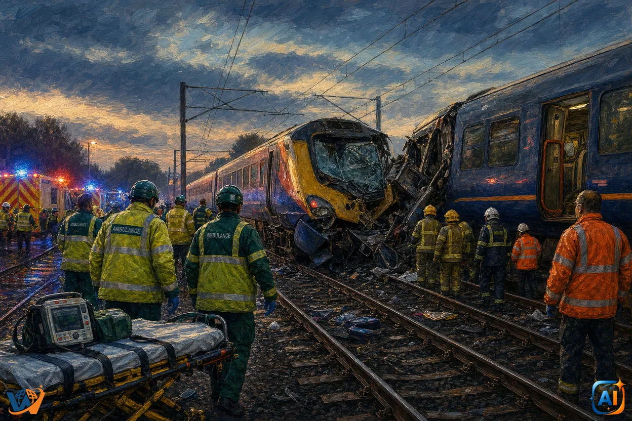 Accident feroviar lângă Londra: un mort și aproape 90 de răniți