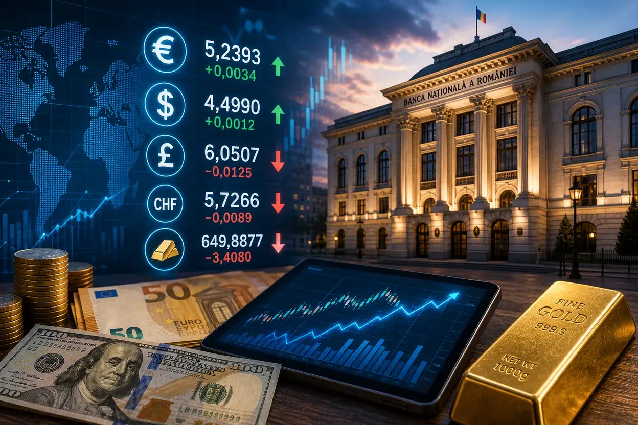 Pulse BNR: Cursul BNR urcă pentru euro