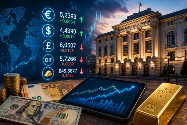 Pulse BNR: Cursul BNR urcă pentru euro