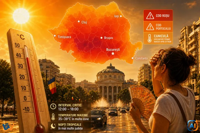 AI Pulse Meteo: Caniculă dură pentru mâine