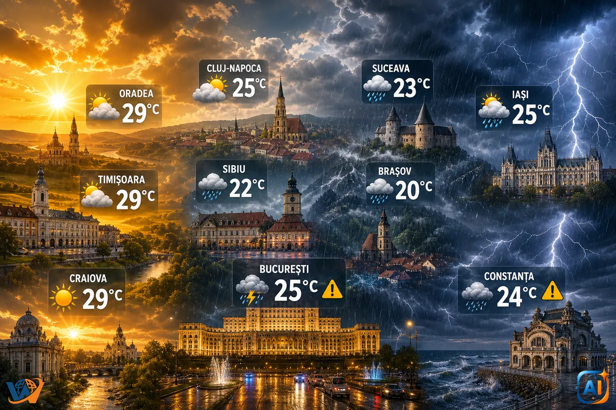 WoW Pulse Meteo: prognoza pentru 13 Iulie 2026