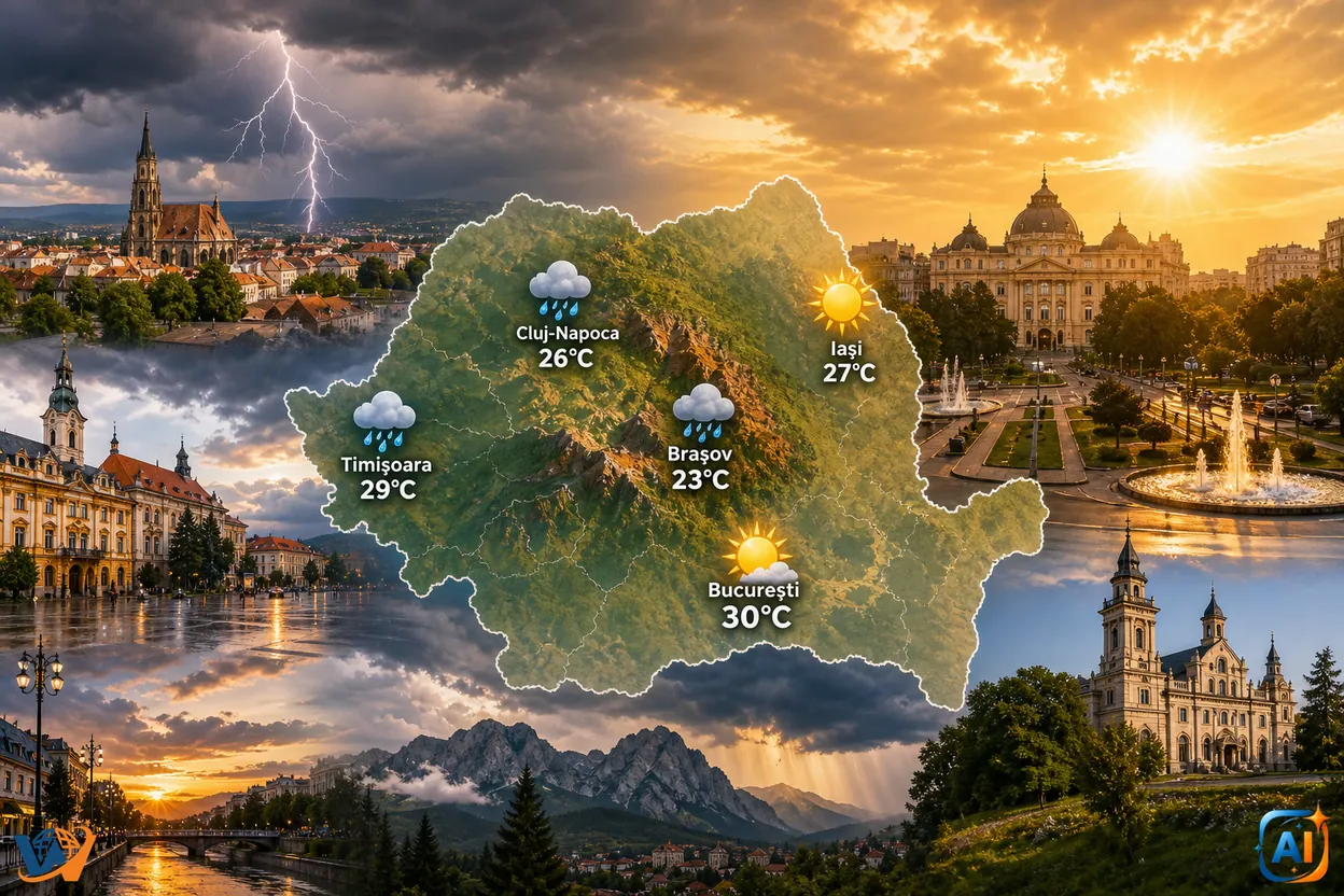 AI Pulse Meteo: 6 Iulie - vremea în România