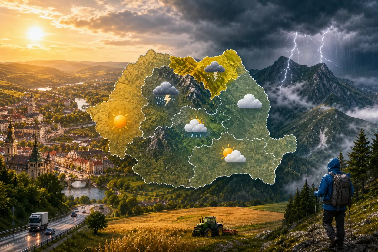 AI Pulse Meteo: Furtuni la munte, soare în vest