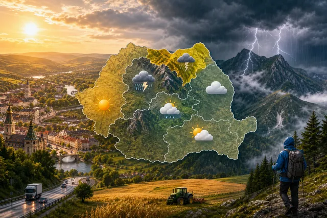 AI Pulse Meteo: Furtuni la munte, soare în vest