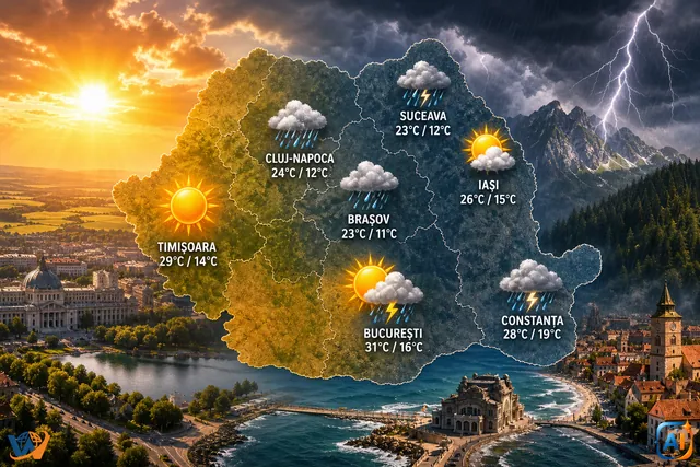 WoW Pulse Meteo: România, între soare și furtuni