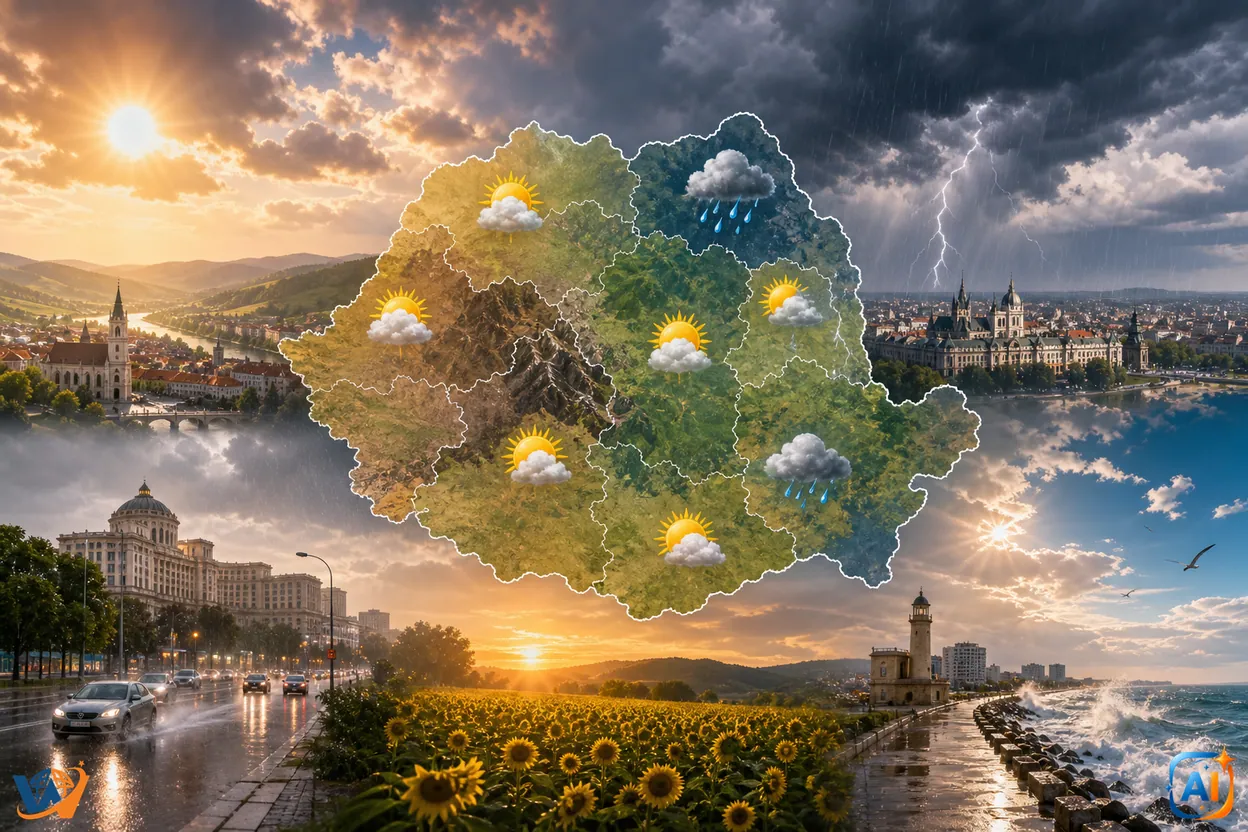 AI Pulse Meteo: Vreme schimbătoare azi în România