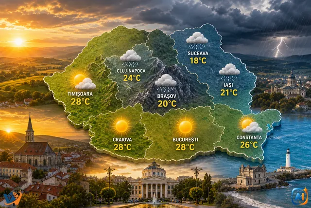 AI Pulse Meteo: Vreme schimbătoare azi 10 Iulie 2026 în România
