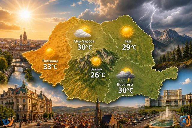 AI Pulse Meteo: România se încălzește puternic mâine