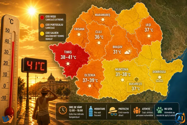 WoW Pulse Meteo: România intră sub cupola de foc