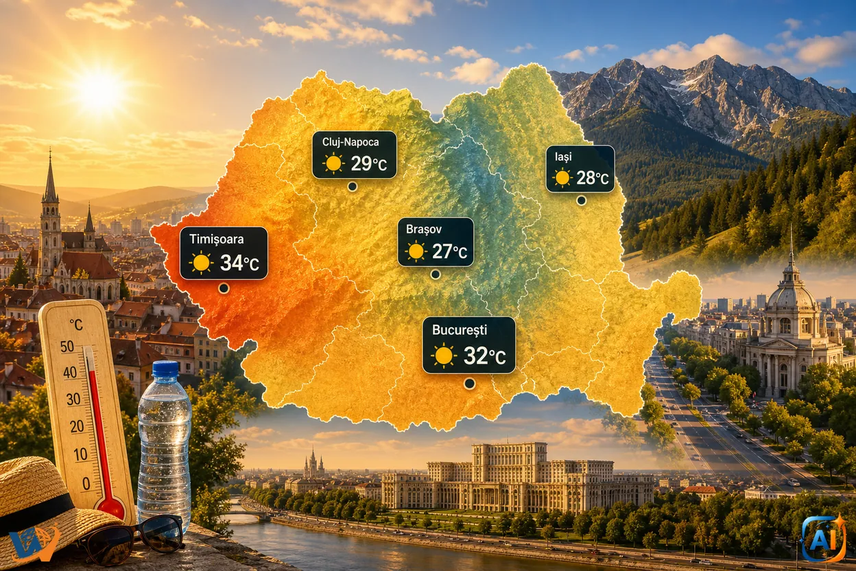 WoW Pulse Meteo: Soare și caniculă în România