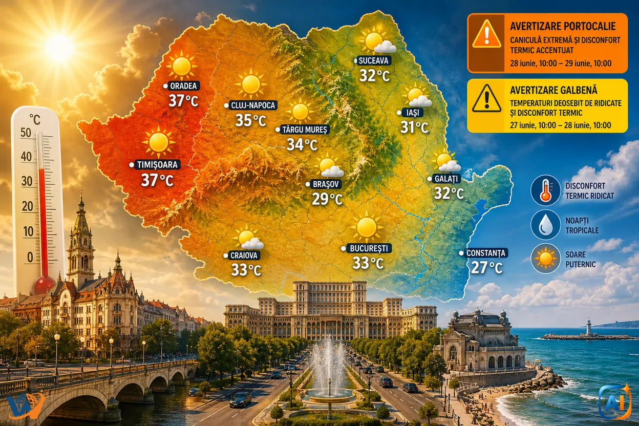 AI Pulse Meteo: Vremea de azi 27 iunie 2026