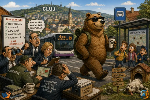 AI Pulse Satiră: Ursul de Cluj și administrația de safari
