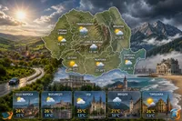 WoW Pulse Meteo vede vreme moderată și ploi locale în România