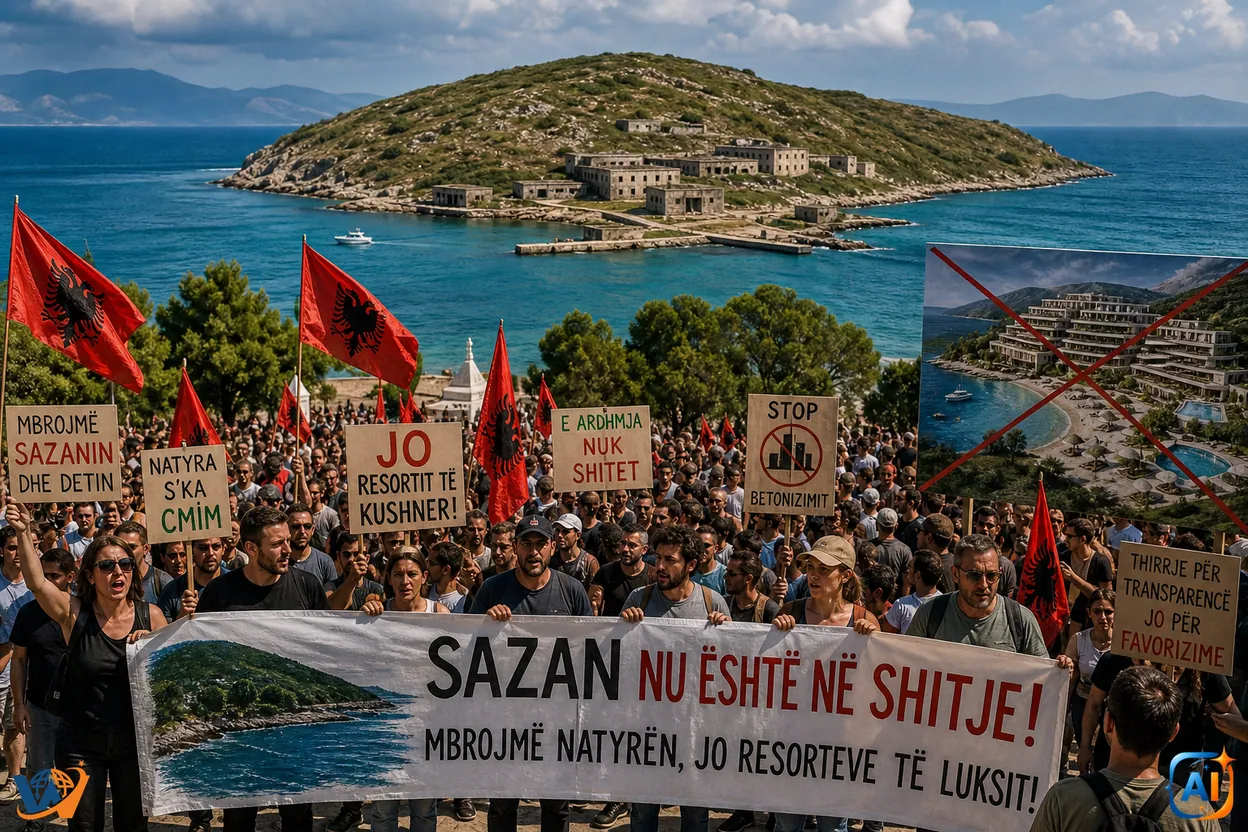 Mii de albanezi protestează împotriva proiectului susținut de Jared Kushner