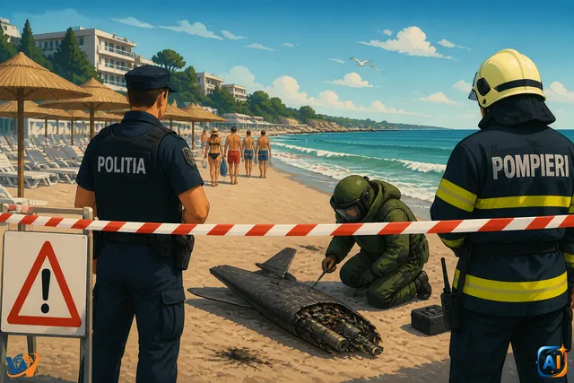 Alertă pe litoral: fragment de dronă găsit la Olimp