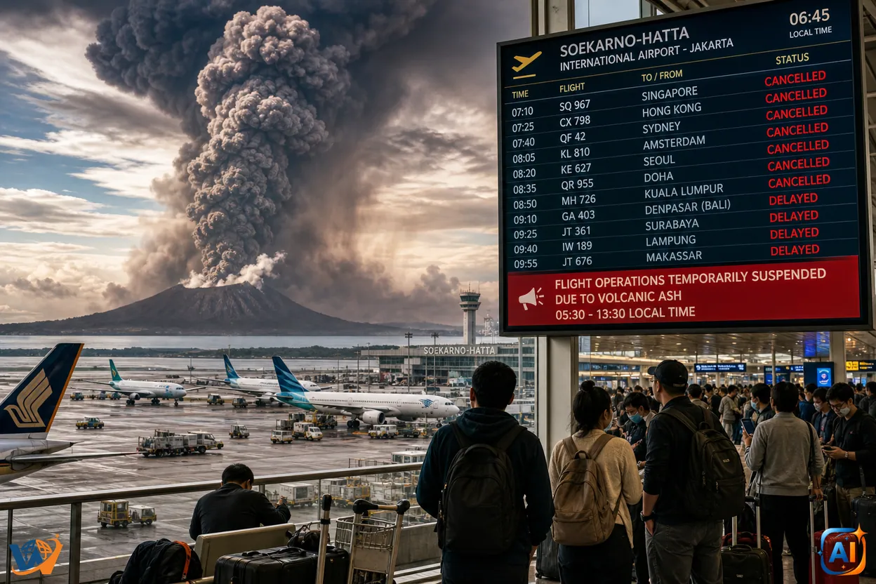 Anak Krakatau erupe: peste 300 de zboruri afectate la Jakarta