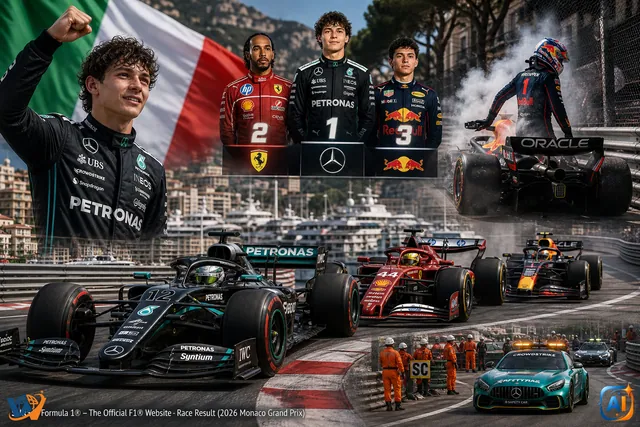 🏁 AI Pulse Sport: Antonelli cucerește Monaco! Verstappen abandonează după primul tur