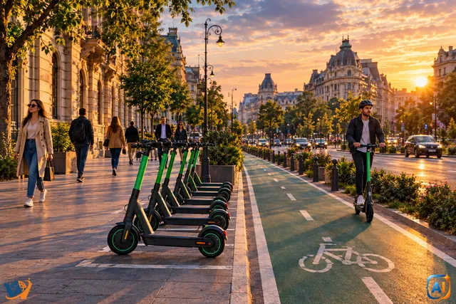 Trotinetele electrice închiriate, reguli noi în București