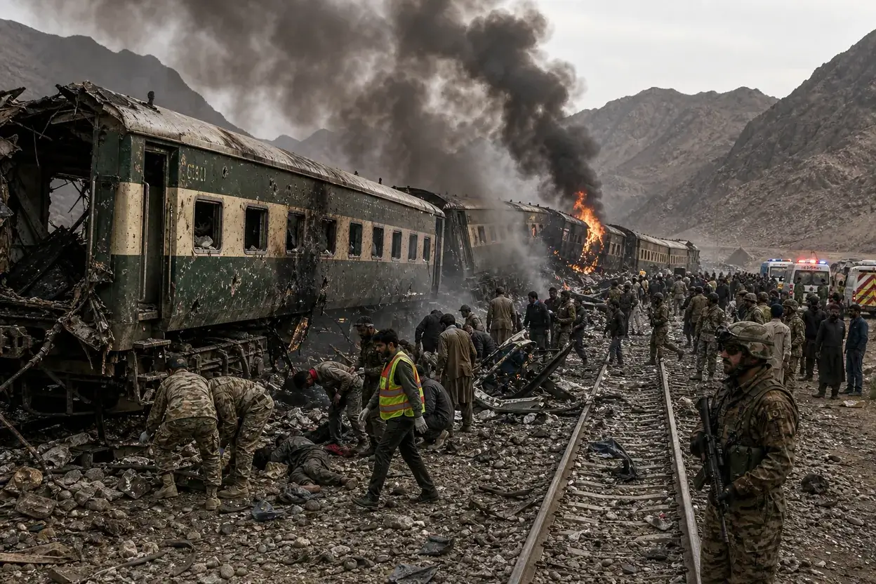Atentat sângeros în Pakistan: cel puțin 24 de morți după explozia unui tren