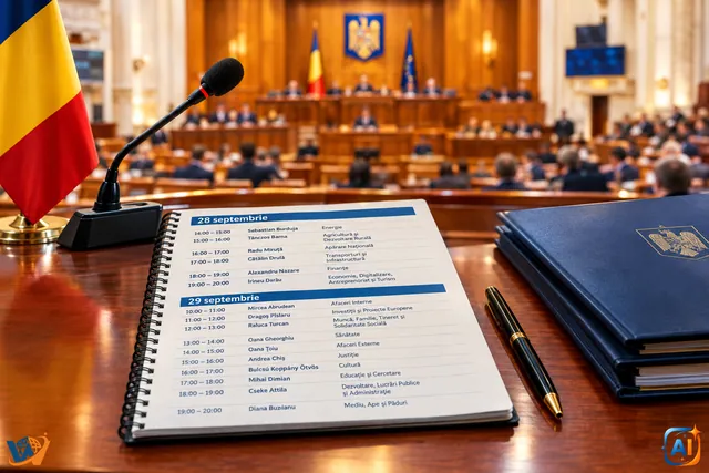 Audierile miniștrilor: programul complet pentru 28–29 septembrie