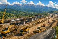 Autostrada Sibiu–Făgăraș prinde viteză, lucrările avansează pe toate cele patru loturi