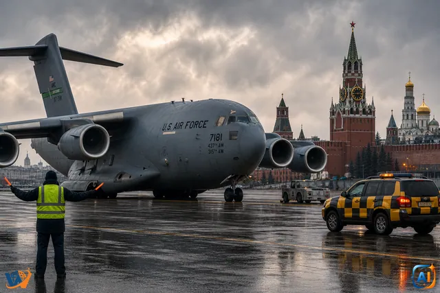 Avion militar american, aterizare neobișnuită la Moscova. Kremlinul spune că nu știe de ce a venit