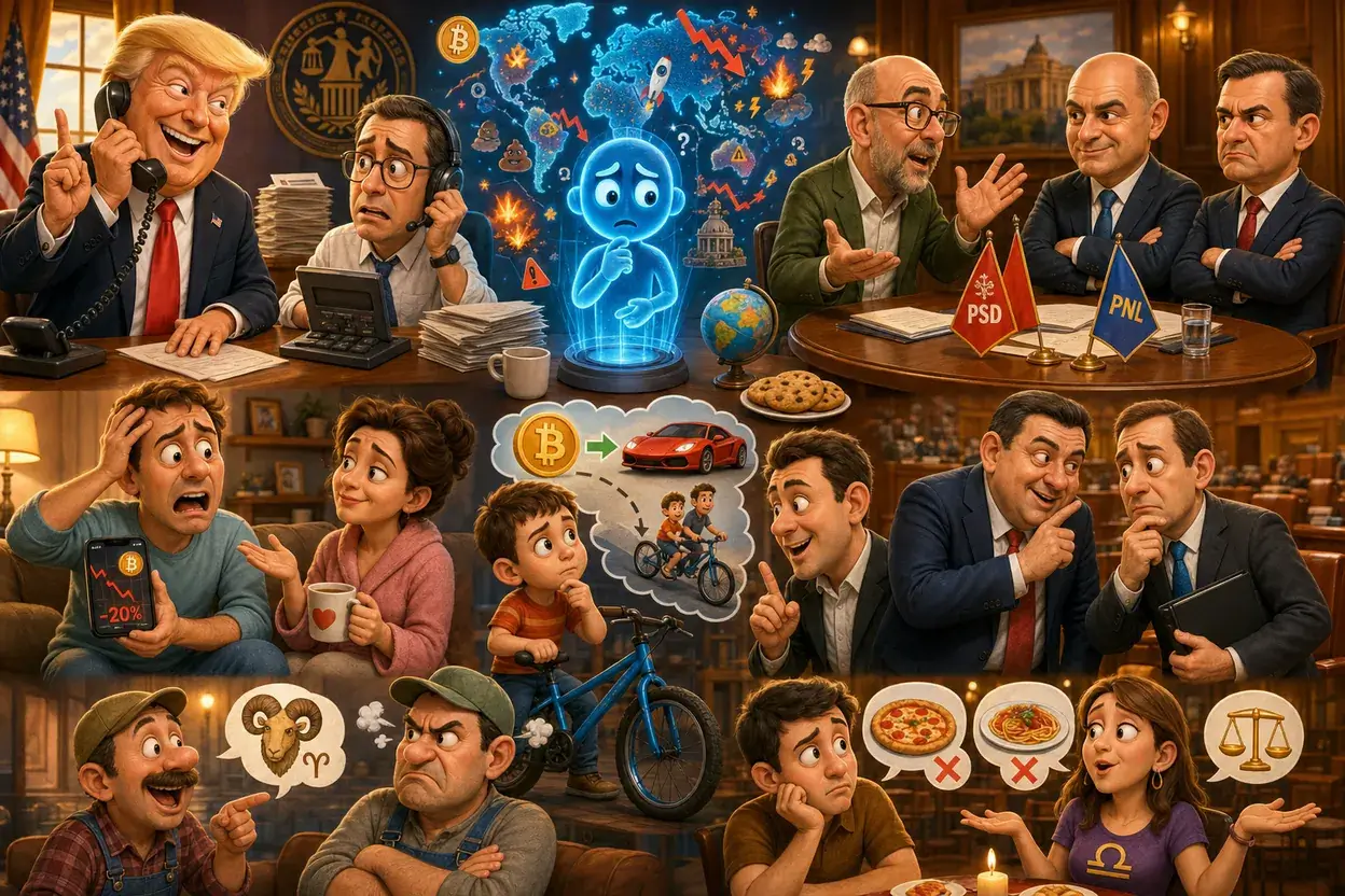 AI Pulse Banc: Bancuri savuroase despre politică, crypto și zodiac
