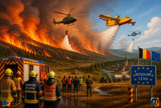 Belgia arde: incendiul-record ajunge la 1,5 km de Germania
