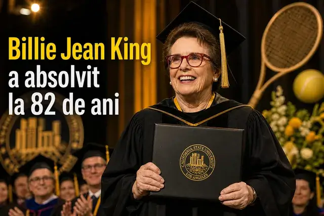 Billie Jean King a absolvit facultatea la 82 de ani: „Yeah baby, doar 61 de ani!”