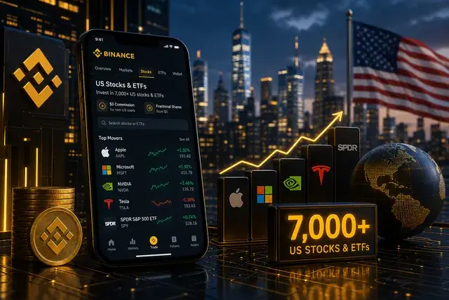 Binance intră peste acțiuni și ETF-uri