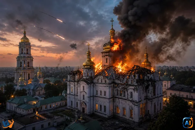 Rușii au lovit o catedrală istorică din Kiev