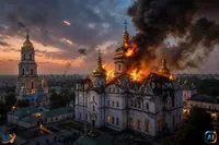 Rușii au lovit o catedrală istorică din Kiev