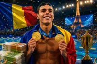 Câți bani poate primi David Popovici după dubla de aur de la Paris