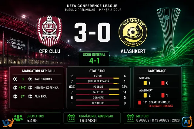 CFR Cluj, victorie clară și calificare în Conference League