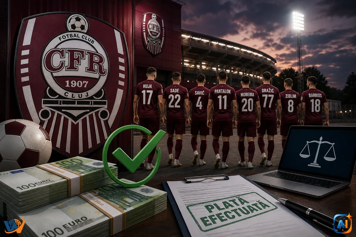 CFR Cluj a plătit datoriile. Interdicția poate fi ridicată