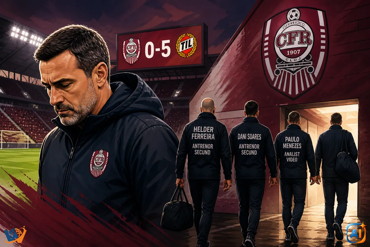 CFR Cluj s-a despărțit oficial de Antonio Folha