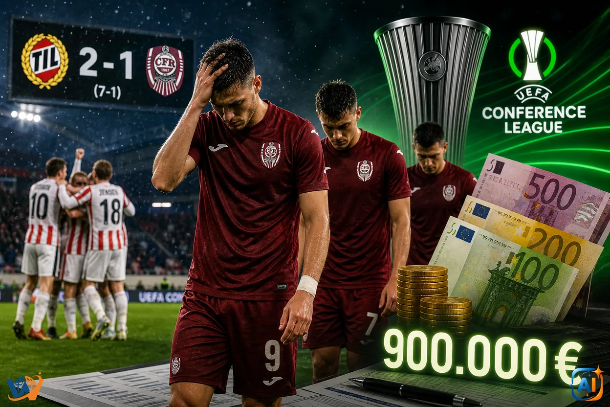 CFR Cluj, eliminată din Conference League. Câți bani ia de la UEFA