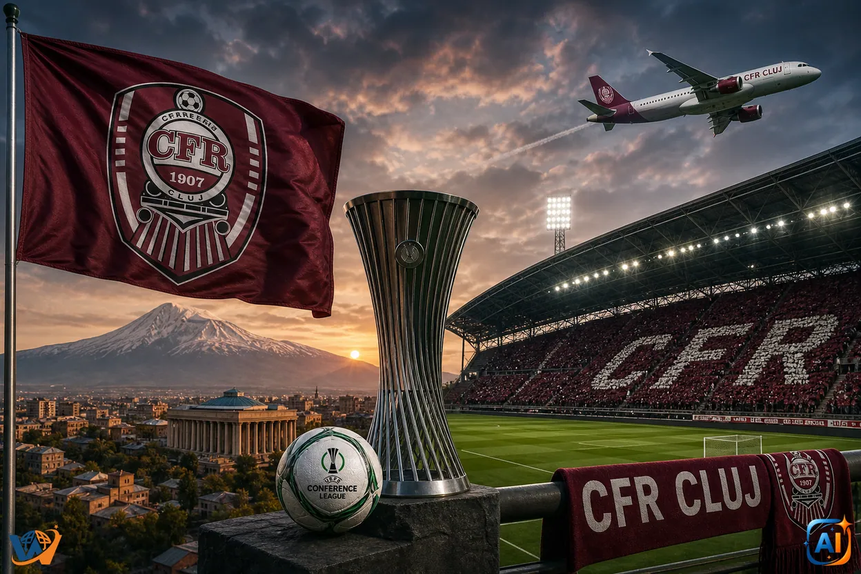 CFR Cluj a anunțat primul meci european al sezonului. Echipa pleacă în Armenia pentru Conference League