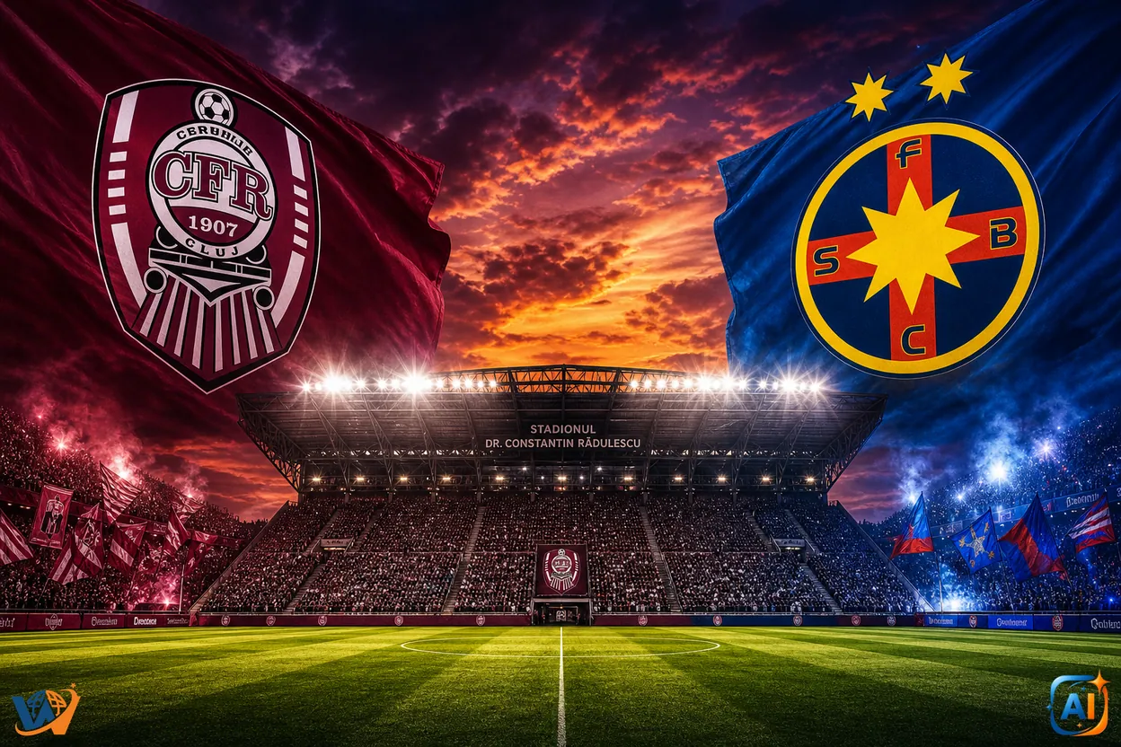 CFR Cluj – FCSB, duel de foc în Gruia. Feroviarii caută revenirea