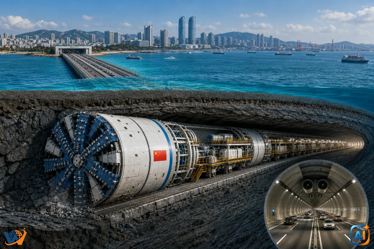 China sapă cel mai lung tunel rutier submarin din lume
