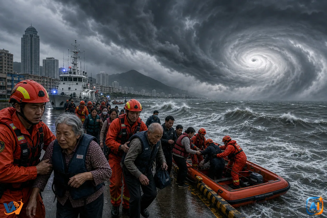 Peste 1,8 milioane de oameni evacuați înaintea taifunului Bavi, China se pregătește de impact