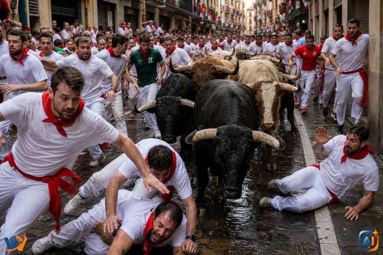 Cinci răniți la festivalul San Fermín