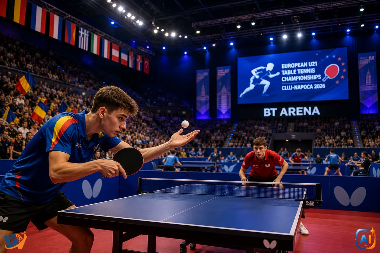Clujul devine capitala tenisului de masă european - Campionatul European U21 a început la BT Arena
