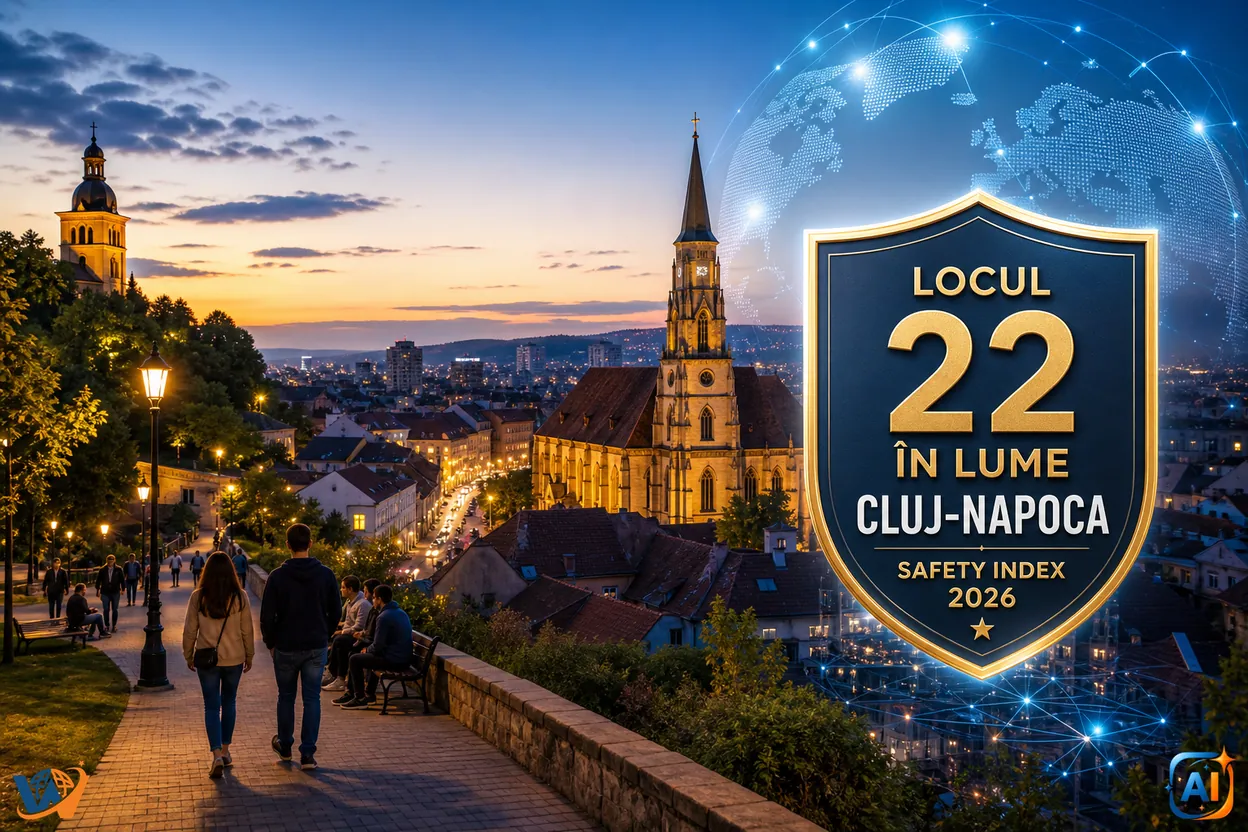 Clujul, locul 22 mondial la siguranță în 2026