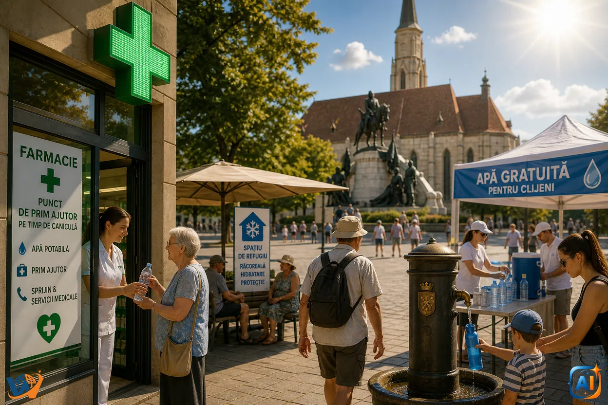 Farmaciile și Primăria Cluj sar în ajutor pe caniculă