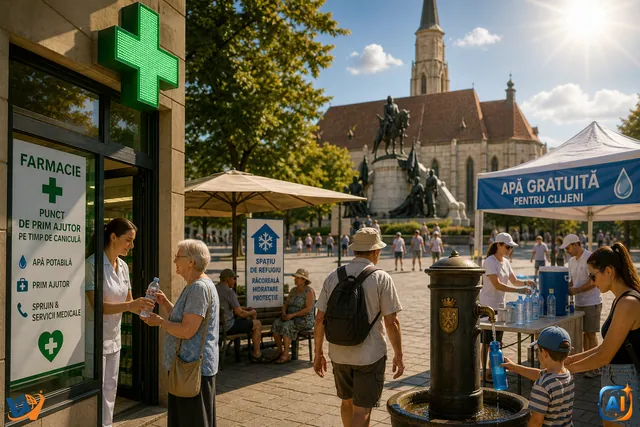 Farmaciile și Primăria Cluj sar în ajutor pe caniculă